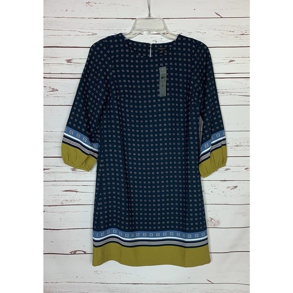 Ann Taylor Dresses & Skirts - ANN TAYLOR Women's Size 0P 0 Petite Navy Green Beautiful Dress NEW TAGS $139